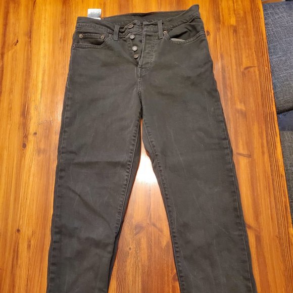Levi's Black Denim Jeans - Size 27 - Picture 1 of 3
